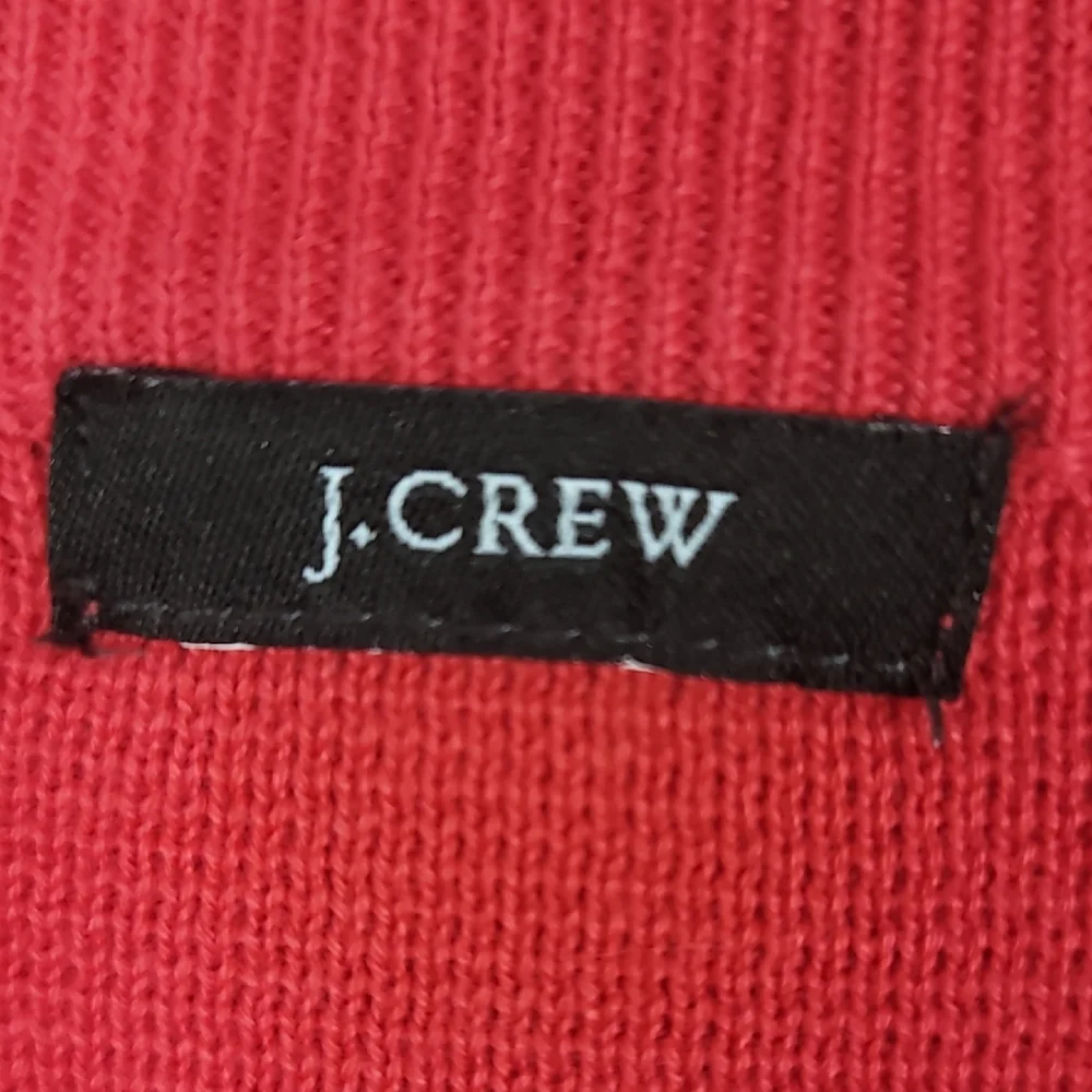 J. Crew Red Button Ruffle Sweater - Picture 2 of 4